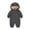 Black, variant on GYRATEDREAM Baby Boys Girls Snowsuit Infant Winter Clothes Newborn Hooded Jacket Jumpsuit Coat Double Zip Snowsuit Coverall, Gray