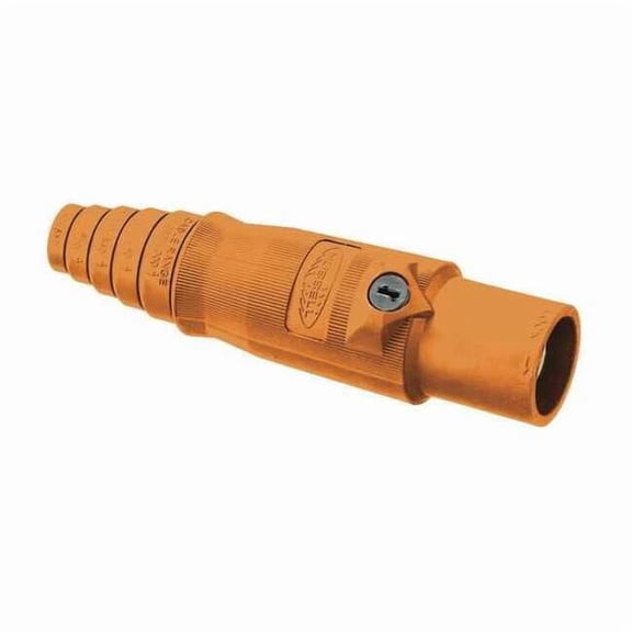 Hubbell Wiring Device-Kellems Connector,3R, 4X, 12,Male,Org,2/0 to 4/0 HBL400MO