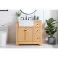 thumbnail image 3 of 36 inch single bathroom vanity in natural wood, 3 of 15