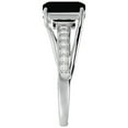 thumbnail image 4 of SuperJeweler 1 3/4 Carat Emerald Shape Black Onyx and Diamond Ring In Sterling Silver For Women, 4 of 5