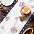 thumbnail image 3 of Independence Day Table Runner 72 Inches, American Flag Anniversary Star Floral Bed Runner Dresser Scarves Tabletop for Indoor Outdoor Parties/Ceremony/Banquet, 18" x 72", 3 of 9