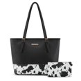 thumbnail image 1 of Bolso de mano Montana West de piel con estampado de vaca para mujer, 1 of 8