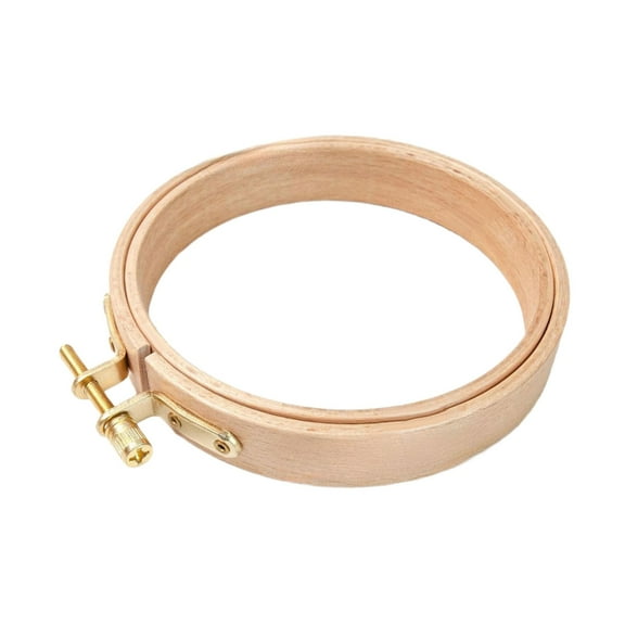 Adjustable Wood Embroidery Hoop with Spring Clip Embroidery Display Frame Round Stitching Hoop Embroidery Display Frame