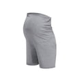 thumbnail image 4 of Women Maternity Shorts Over Belly Casual Soft Pregnancy Yoga Shorts Workout Stretchy Pants with Pockets Gray L, 4 of 7