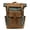 Aqua, variant on Vintage Waxed Canvas Backpack with Genuine Leather Trim, Waterproof Large Capacity Travel Rucksack,Hiking & Daily Use