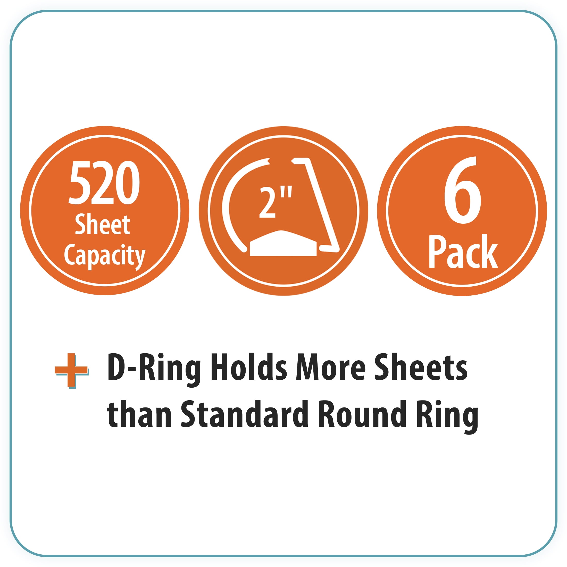 Pen+Gear Office Letter Size 2 Slanted Ring Standard Binders, Blue, 1 Pack