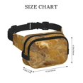 thumbnail image 2 of The Double-Layer Waist Bag Features A 6.3×9.1×2.8in Nylon Zipper And A Pull With A Zipper Compartment Sandybrown Marble_3, 2 of 8