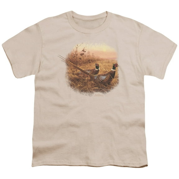 Wildlife First Alert Pheasants Youth 18/1 T-Shirt Cream