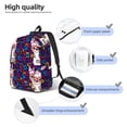thumbnail image 4 of Yiaed Llama Alpaca Print Backpack, Premium Laptop Backpack, Travel Backpack for Women, Lightweight Backpacks, Comfortable Back Pack-Small, 4 of 5