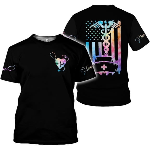 Personalized Name Nurse Shirt Nurse Gifts Nurse Graduation Gift Funny Nurse T-Shirt Gift Nursing Emergency Shirts (T-shirt, S)