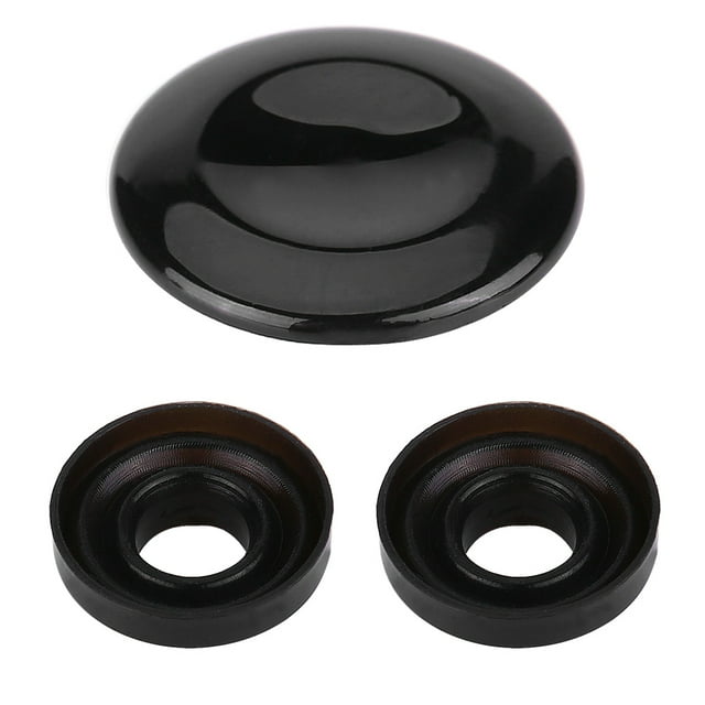 TKSE Joystick Knob, Joystick Center Button Cover MMI Knob Kit de reparación con 2 anillos de sellado para A4 A5 A6 Q5 Q7 S5 S6(negro al horno)