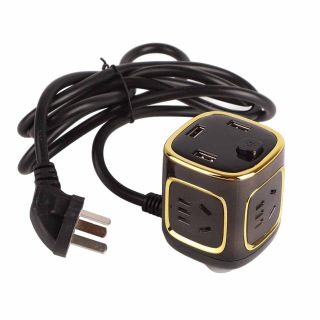Convertidor de corriente multifuncional, cargador de múltiples puertos, adaptador de enchufe para viajes domésticos, 220V