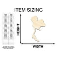 thumbnail image 2 of Unfinished Wood Thailand Country Shape - Southeast Asia Craft - up to 46" DIY 16" / 1", 2 of 4