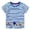 Blue-5, variant on Toddler Tshirt Short Sleeve Crewneck Striped T-Shirts Cartoon Embroidered Top Casual Summer Tops 3-4 Years Boy Clothes