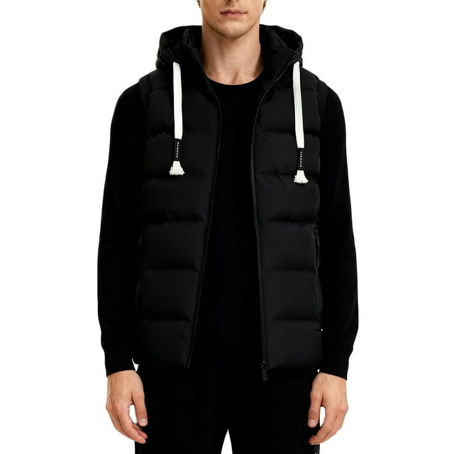 Ceisia Men's Heated Hooded Gilet Warm Quilted Sleeveless Casual Outerwear Winter Thermal Fashion Coat for Teens and Adults Gift