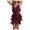 Wine, variant on FcBaudy Camis Sleeveless V-Neck Dress,Summer Dresses for Women,Womens Dresses Women Solid Tassels Sequins Thin Camis Sleeveless V- Neck Dress Women's fringe skirt