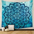 thumbnail image 1 of Tapiz para colgar en la pared, diseño de mandala azul, 150 cm x 130 cm, 1 of 3