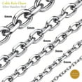 thumbnail image 2 of Infinique Creations - Stainless Steel Silver Cable Rolo Link Chain Bracelet Necklace Men Women 7"-38", 2 of 7
