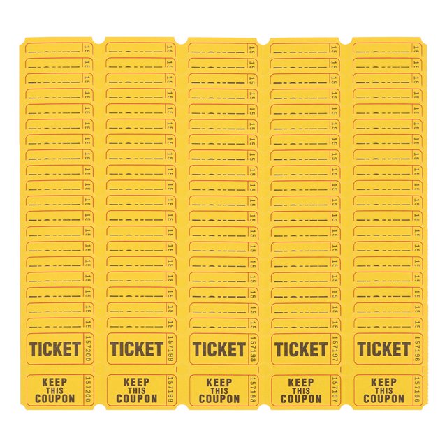 100pcs Raffle Tickets for Events Celebrations and Parties Prize Drawings and Carnival Decorations Paper Amusement Park Tickets