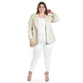 thumbnail image 4 of Blazer de lino Roman Fashion /Tallas Extras, 2329 (Beige) beige 42, 4 of 5