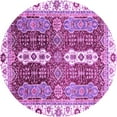 thumbnail image 1 of Ahgly Company Indoor Round Abstract Purple Modern Area Rugs, 4' Round, 1 of 4