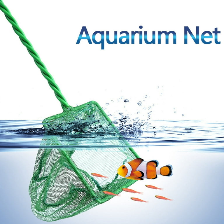 Unique Bargains 1Pcs Aquarium Fish Net Aquarium Fish Tank Accessories Small  Fish Fine Net Green 12.2x10cm