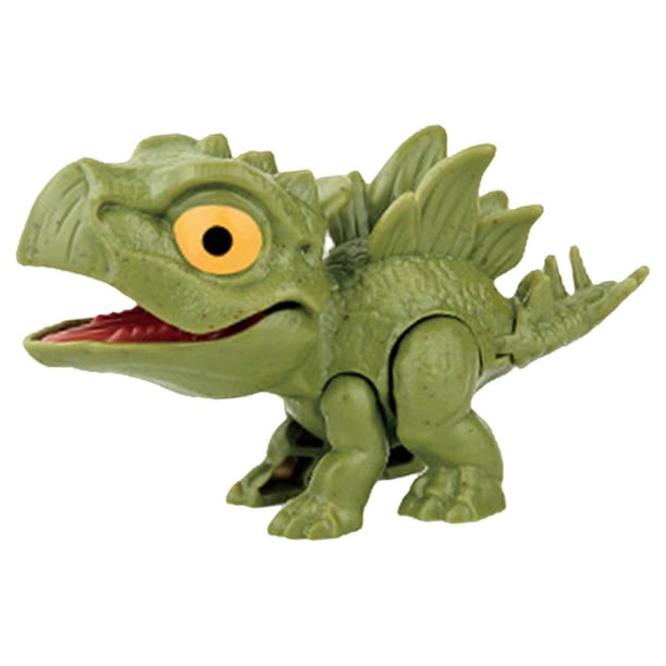 Juguete de dinosaurio de mano Sunnimix Estegosaurio verde Dedo dinosaurio complicado