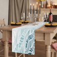 thumbnail image 2 of Table Runners 72 Inches Long Dress Scarves, Ombre Brown Blue Farmhouse Kitchen Table Runner, Coffee Tablerunners, Summer Coastal Ocean Sea Beach Wave 16x72 Inch, 2 of 9