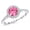 Pink,White, variant on 1.4 Carat 14K White Gold Twisting Infinity Gold Diamond Engagement Ring w/ 1 Carat Blue Sapphire Size-7