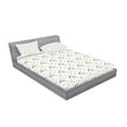 thumbnail image 2 of Ambesonne Geometric Fitted Sheet & Pillow Sham Set, Scandinavian Triangles, Full, Multicolor, 2 of 2