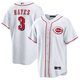 thumbnail image 1 of Camiseta clásica de béisbol local de Brian Hayes de los Cincinnati Reds Key, blanca, con número de estrella bordado.-XXXL, 1 of 2