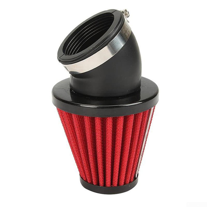 45° Bend High Flow Motorcycle Dual Layer Stainless Steel Mesh Air Filter 42mm