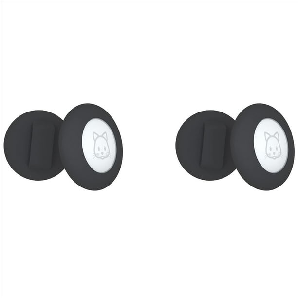 Soporte para Collar de , para Air Tag Collar Holder Compatible con GPS Tracker, Paquete de 4 Fundas Negras