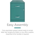 thumbnail image 3 of Bowery Hill 18"D 2 Drawer Letter Width Metal Vertical File Cabinet-Teal, 3 of 18