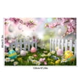 thumbnail image 3 of Clearance Spring Wreath Fence Easter New Photo Material Photography Background Cloth Easter Decor, 3 of 6