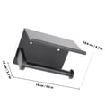 thumbnail image 2 of unbranded Soporte Para Higiénico Con Almacenaje Multipropósito Negro Y Barra Gruesa Antibloqueo, 2 of 7