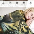thumbnail image 3 of Orinice Leopard Bedding Soft Flannel Throw Blanket - Plush Blanket Warming Decor Gift, Four Seasons Living Room Outdoor Fuzzy Blanket Travel Camping Blanket  40x50in, 3 of 6