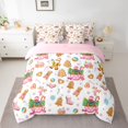 thumbnail image 2 of Manfei Boys Girls Xmas Gingerbread Man Snowflakes Bedding Comforter Set 7pcs,Merry Christmas Queen Bedding Sets Super Cozy,Happy New Year Queen Sheet Sets,Luxury Bedroom Decor,Reversible, 2 of 8