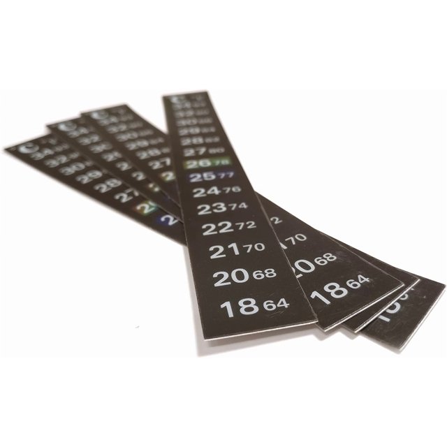 Four (4) Self Adhesive Digital Temperature Thermometer Strips for Both Celsius and Fahrenheit Degree Readings