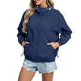 thumbnail image 6 of FDGIU Women's Oversized Hooded Windbreaker Jacket, Full Zip Elastic Cuff Lightweight Casual Coat with Zipper Side Pockets for Hiking Beach Travel Daily Layering, 6 of 8