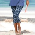 thumbnail image 2 of Womens Relaxed Fit Pants by Generic Summer Casual Drawstring Solid Cropped Cargo Pants, Black, Size XL, 2 of 5