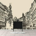 thumbnail image 2 of Idea4wall 4pcs Pencil Drawing Peel and Stick Wallpaper Removable Wall Murals Large Wall Stickers for Home Decoration, 66"x24", 2 of 5