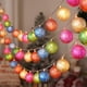 thumbnail image 4 of Guirnalda de luces LED - 20 bolas multicolores para decorar el árbol de Navidad | Guirnalda de luces a pilas de 300 cm para interior y exterior, 4 of 5