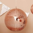 thumbnail image 3 of Balsa Circle Rose Gold 16" Glass Hanging Party Disco Mirror Ball Wedding Decorations, 3 of 7