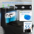 thumbnail image 6 of SUNRINX Matte Black One Piece Toilet for Bathroom, 17" ADA Comfort Chair Height Seat, Modern 1.1/1.6 GPF Dual Flush System Elongated Toilet, WaterSense & Sustainability, Comfort Soft-Close Seat, 6 of 10