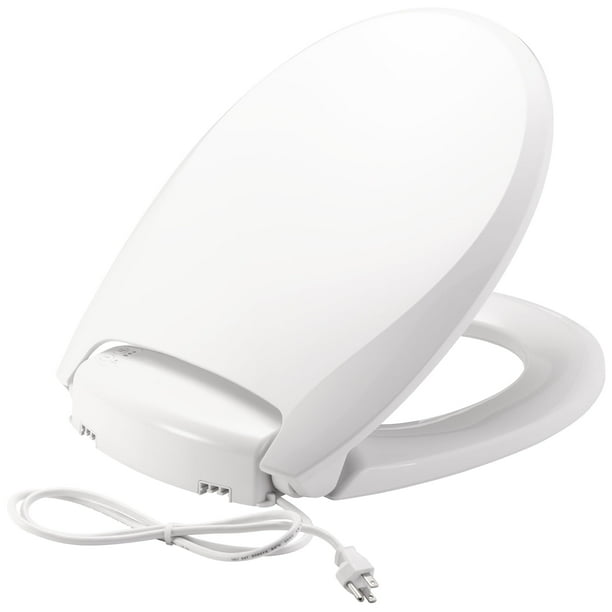 Asiento de inodoro Bemis Radiance - Lámpara nocturna con calefacción, redonda, color blanco