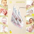 thumbnail image 3 of SKYSONIC Cute Pink Blue Snowman Baby Muslin Washcloths Face Towel, Watercolor Christmas Burp Cloths Cotton Wipes 5 PCS Infant Wash Cloth for Newborn Boys Girls 12"x12", 3 of 7