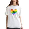 thumbnail image 2 of Playera Blanca Camiseta Unisex Estampada Corazón Amor es Amor, 2 of 4
