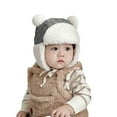 thumbnail image 2 of NAISIBABY Toddler Fleece Beanie with Earflap, Thicken Warm Super Soft Boys Girls Cute Winter Ski Cap Gray 3-5T, 2 of 6
