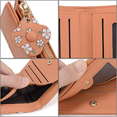 thumbnail image 3 of AVEKI Wallet for Women Floral Small Vegan Leather Card Holder Organizer Girls Flower Coin Purse, Floral Orange, 3 of 7